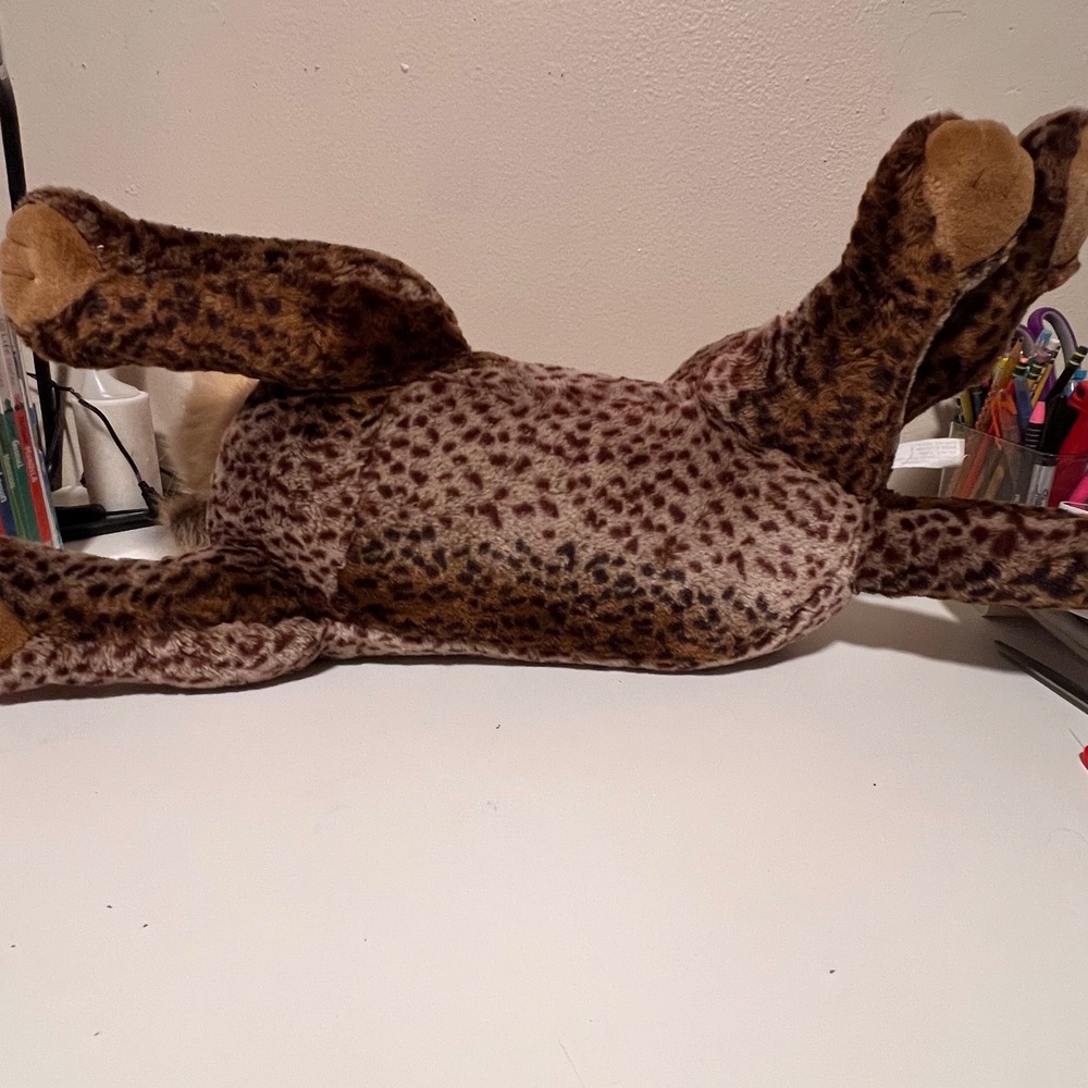 Lynx Large Spotted Plush Stuffed Animal Brown Tan Realistic Excellent Wild - Picture 4 of 13